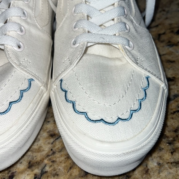 Vans Women’s Blossom Sk8- Hi Tapered Linen Trainers Sz 9.5 New Without Box/tags - Picture 2 of 12